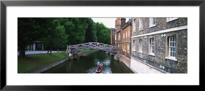 Bridge Across A Canal, Cambridge, England by Panoramic Images Pricing Limited Edition Print image