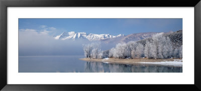 Mist Over A Lake, Mt. Timpanogos Deer Creek State Park, Utah, Usa by Panoramic Images Pricing Limited Edition Print image