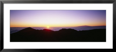 Silhouette Of Mountains At Sunrise, Haleakala, Maui, Hawaii, Usa by Panoramic Images Pricing Limited Edition Print image