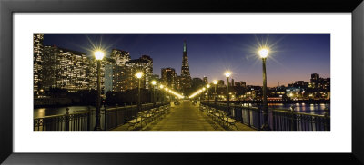 Buildings Lit Up At Night, Transamerica Pyramid, San Francisco, California, Usa by Panoramic Images Pricing Limited Edition Print image