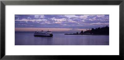 Ferry In The Sea, Bainbridge Island, Seattle, Washington State, Usa by Panoramic Images Pricing Limited Edition Print image