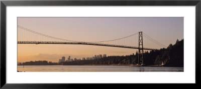Bridge At Dawn, Lions Gate Bridge, Vancouver, British Columbia, Canada by Panoramic Images Pricing Limited Edition Print image