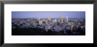 Buildings Lit Up At Dusk, Montreal, Quebec, Canada by Panoramic Images Pricing Limited Edition Print image