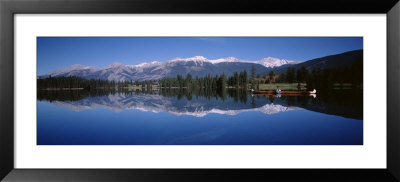 Boat In A Lake, Lake Beauvert, Jasper National Park, Alberta, Canada by Panoramic Images Pricing Limited Edition Print image
