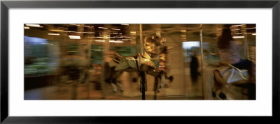 People Enjoying Carousel Ride At A Fair, Congress Park, Saratoga Springs, New York, Usa by Panoramic Images Pricing Limited Edition Print image