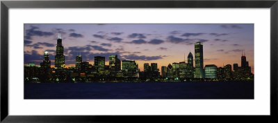 Buildings At Dusk, Chicago, Illinois, Usa by Panoramic Images Pricing Limited Edition Print image