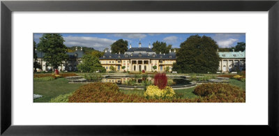 Formal Garden In Front Of A Castle, Pillnitz Castle, Dresden, Germany by Panoramic Images Pricing Limited Edition Print image