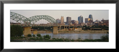Bridge Across The River, Kansas City, Missouri, Usa by Panoramic Images Pricing Limited Edition Print image