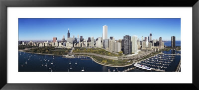 Boats Docked At A Harbor, Chicago, Illinois, Usa by Panoramic Images Pricing Limited Edition Print image
