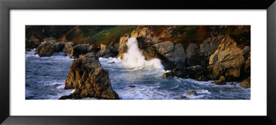 Waves Breaking On Rocks At The Coast, Garrapata State Park, Big Sur, California, Usa by Panoramic Images Pricing Limited Edition Print image