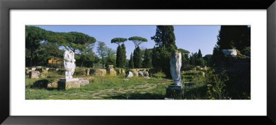 Ruins Of Statues In A Garden, Ostia Antica, Rome, Italy by Panoramic Images Pricing Limited Edition Print image