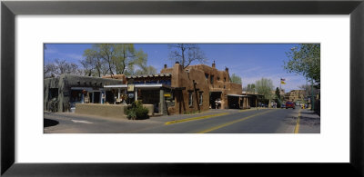 Buildings Along A Road, Santa Fe, New Mexico, Usa by Panoramic Images Pricing Limited Edition Print image