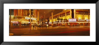 Casino Lit Up At Night, Fremont Street, Las Vegas, Nevada, Usa by Panoramic Images Pricing Limited Edition Print image