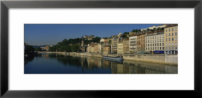 Buildings On The Waterfront, Saone River, Lyon, France by Panoramic Images Pricing Limited Edition Print image