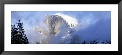 Low Angle View Of A Mountain Covered With Snow, Half Dome, Yosemite National Park, California, Usa by Panoramic Images Pricing Limited Edition Print image