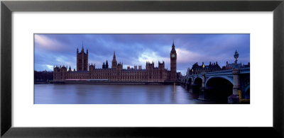 Government Building At The Waterfront, Big Ben And The House Of Parliament, London, England, Uk by Panoramic Images Pricing Limited Edition Print image