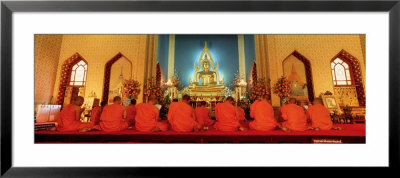 Monks, Benchamapophit Wat, Bangkok, Thailand by Panoramic Images Pricing Limited Edition Print image