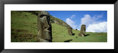 Stone Heads, Easter Islands, Chile by Panoramic Images Pricing Limited Edition Print image