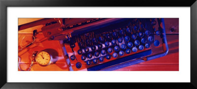 Colored Lights, Close-Up Of An Antique Typewriter by Panoramic Images Pricing Limited Edition Print image