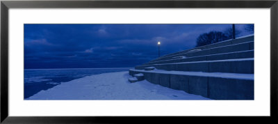 Winter, Lake Michigan, Chicago, Illinois, Usa by Panoramic Images Pricing Limited Edition Print image
