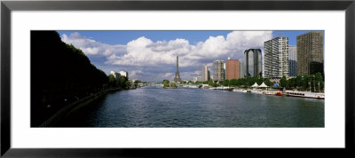 Eiffel Tower Across Seine River, Paris, France by Panoramic Images Pricing Limited Edition Print image