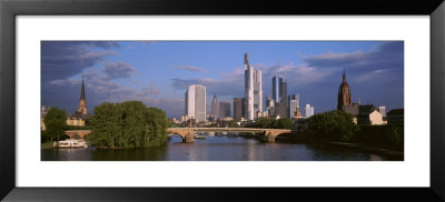 Cityscape, Alte Bridge, Rhine River, Frankfurt, Germany by Panoramic Images Pricing Limited Edition Print image