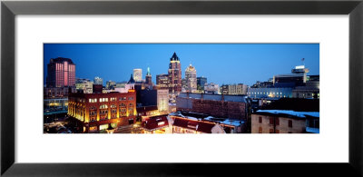 Winter Skyline At Night, Milwaukee, Wisconsin, Usa by Panoramic Images Pricing Limited Edition Print image