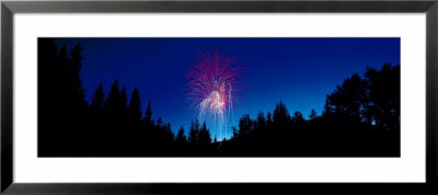 Fireworks, Canada Day, Banff National Park, Alberta, Canada by Panoramic Images Pricing Limited Edition Print image