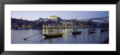 Boats In A River, Douro River, Porto, Portugal by Panoramic Images Pricing Limited Edition Print image