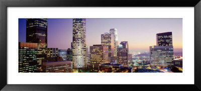 Skyscrapers At Dusk, Los Angeles, California, Usa by Panoramic Images Pricing Limited Edition Print image
