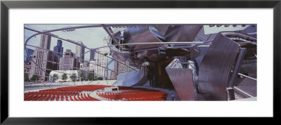 A Sculpture By An Amphitheater, Pritzker Pavilion, Millennium Park, Chicago, Illinois, Usa by Panoramic Images Pricing Limited Edition Print image