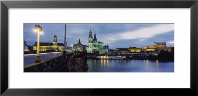 City Lit Up At Dusk, Dresden, Germany by Panoramic Images Pricing Limited Edition Print image