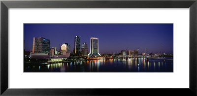 Buildings Lit Up At Night, Jacksonville, Florida, Usa by Panoramic Images Pricing Limited Edition Print image