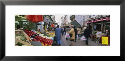 Group Of People In A Street Market, Rue De Levy, Paris, France by Panoramic Images Pricing Limited Edition Print image