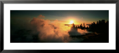 Steam Rising From Hot Springs, West Thumb Geyser Basin, Yellowstone National Park, Wyoming, Usa by Panoramic Images Pricing Limited Edition Print image