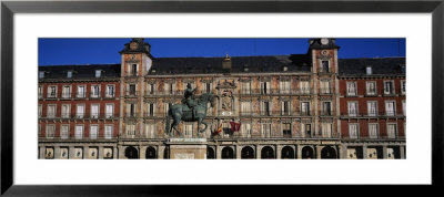 Statue In Front Of A Building, Plaza Mayor, Madrid, Spain by Panoramic Images Pricing Limited Edition Print image