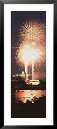 Fireworks Over A City, Washington Dc, District Of Columbia, Usa by Panoramic Images Pricing Limited Edition Print image