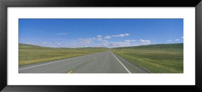 Interstate Highway Passing Through A Landscape, Route 89, Montana, Usa by Panoramic Images Pricing Limited Edition Print image
