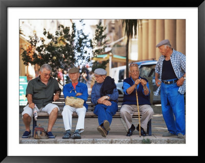 Elderly Men, Ile Rousse, Corsica, France by Yadid Levy Pricing Limited Edition Print image