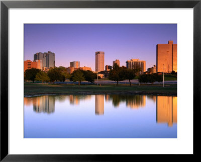 Fort Worth Reflected In The Trinity River Park, Fort Worth, Texas by Richard Cummins Pricing Limited Edition Print image
