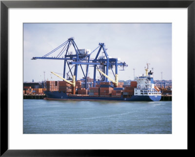 Container Port, Felixstowe, Suffolk, England, United Kingdom by G Richardson Pricing Limited Edition Print image