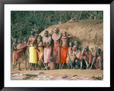 Masai Women And Children, Kenya, East Africa, Africa by Sybil Sassoon Pricing Limited Edition Print image
