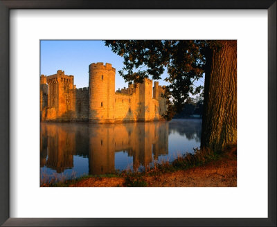 Bodiam Castle Reflected In Moat, East Sussex, England by David Tomlinson Pricing Limited Edition Print image
