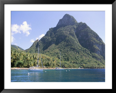 The Pitons, St. Lucia, Windward Islands, West Indies, Caribbean, Central America by John Miller Pricing Limited Edition Print image