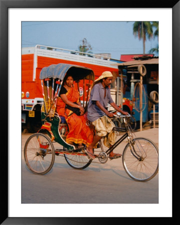 Indian Man In Bicycle Rickshaw, India by Dee Ann Pederson Pricing Limited Edition Print image