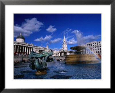 Fountain In Trafalgar Square, London, Uk by Rick Gerharter Pricing Limited Edition Print image