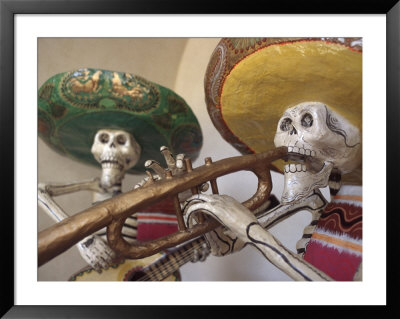 Day Of The Dead, Lifesized Wooden Mariachis, Oaxaca, Mexico by Judith Haden Pricing Limited Edition Print image