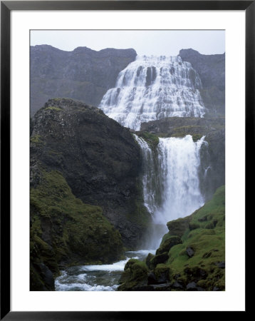 Waterfall, Dynjandi, Western Area, Iceland, Polar Regions by David Lomax Pricing Limited Edition Print image