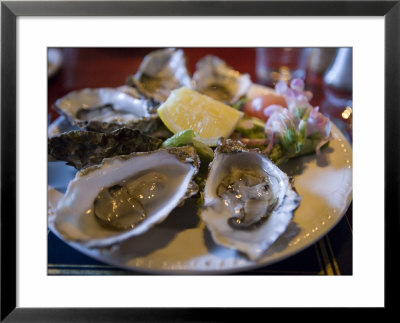 Plate Full Of Oysters, Quay Cottage Seafood Restaurant, Westport, Ireland by Holger Leue Pricing Limited Edition Print image