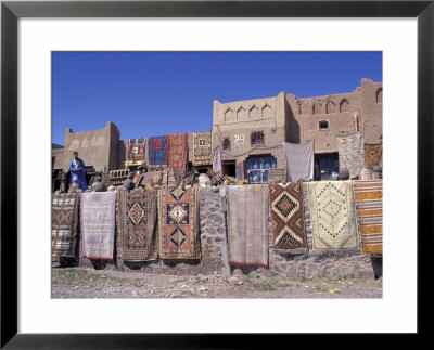 Handwoven Rugs Hang On Courtyard Walls, Morocco by John & Lisa Merrill Pricing Limited Edition Print image